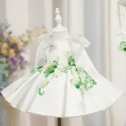 Baby's birthday dress 2026 New Embroidered Girls' Princess Dress Gorgeous and luxurious girls' pageant dresses