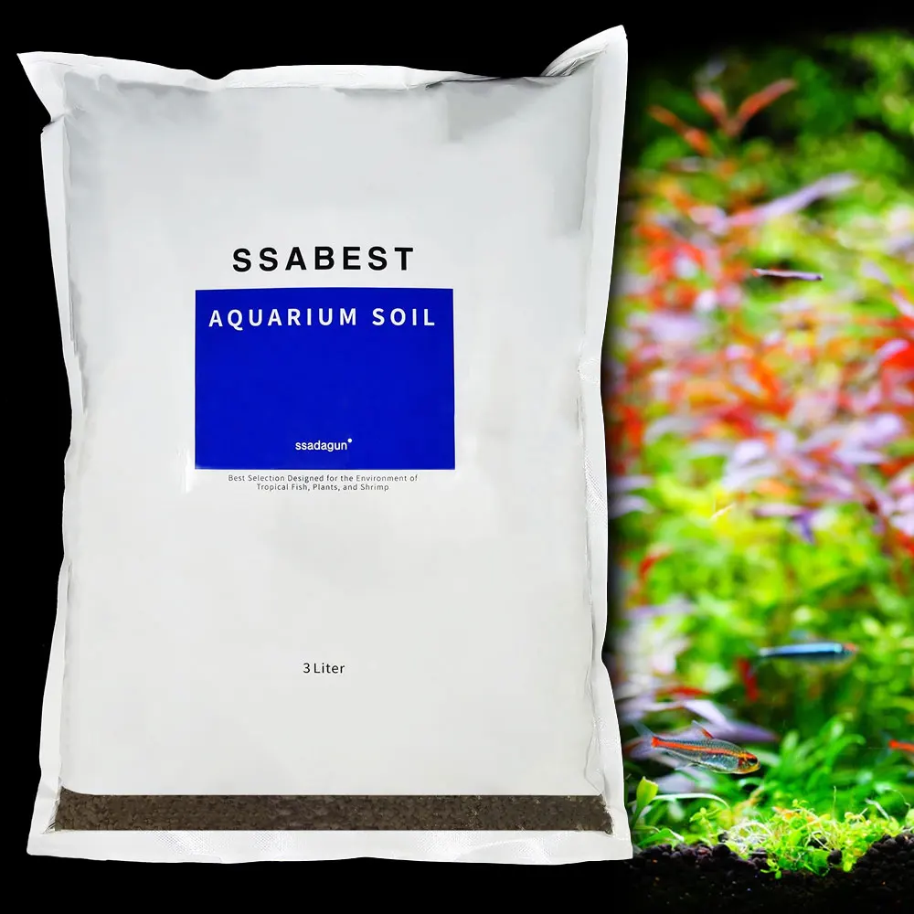 Ssabest Soil Ssadagun Aquarium 3L 1ea Plant Soil Aquarin Shrimp Soil Tropical Soil Sand Aquarium Fish Tank Substrate Aquatic Float