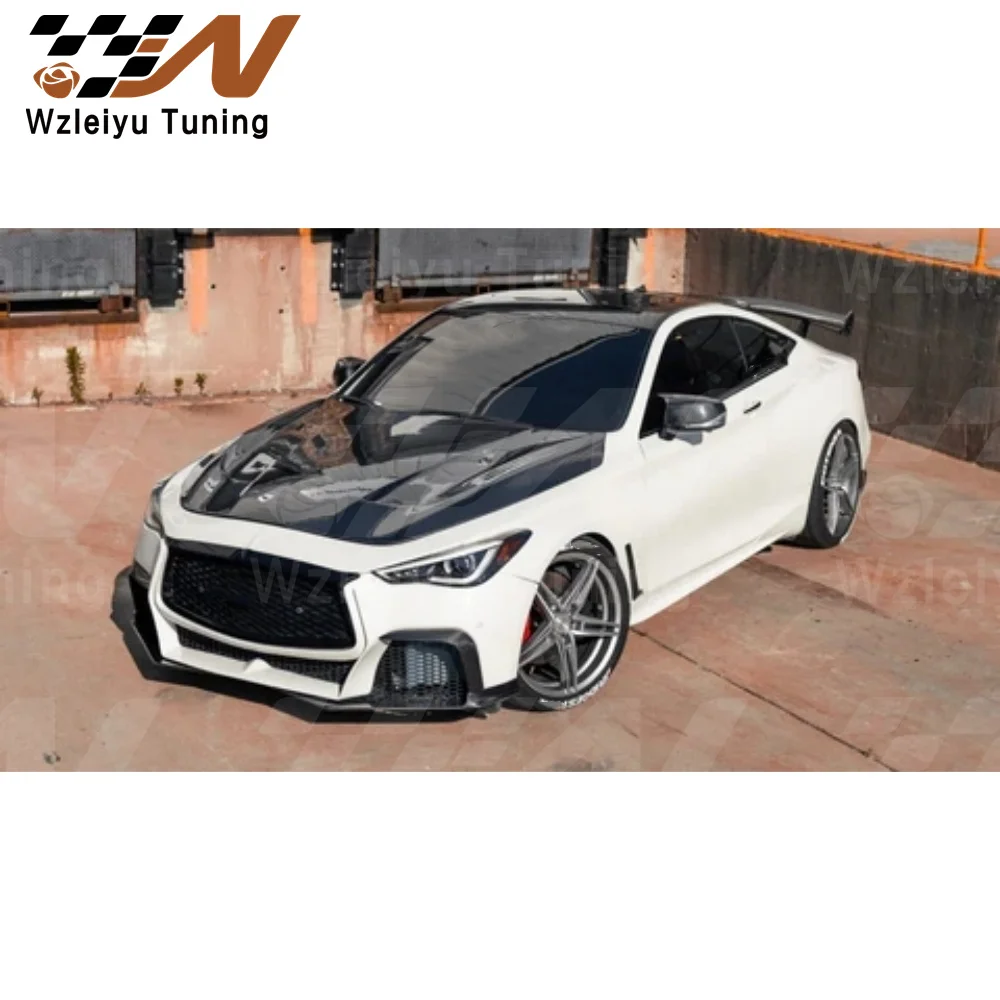 

PBSC Style Carbon Fiber Front Hood Bonnet Fit For Infiniti Q60 17-22 High Quality Fitment