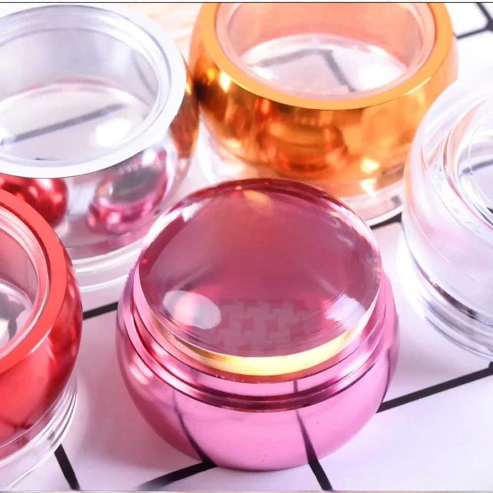 Grattoir à ongles en Silicone, gelée avec capuchon, ensemble de modèles d'ongles, tampon pour estampage de vernis, outil de manucure pour Nail Art