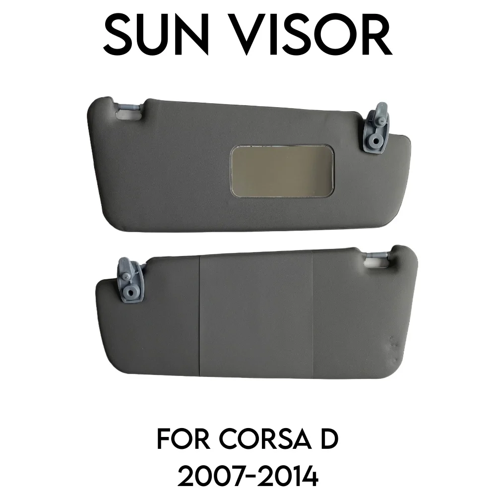 For Corsa D Sun Visor Set 2007-2008-2009-2010-2011-2012-2013-2014 Gray 2 Pcs Parasol Left Right 010440018