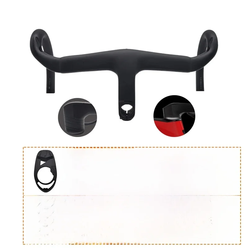 AliExpress NONE MADONE 7 T1000 Carbon Handlebar 380-440mm Internal Wiring Integrated Handlebar 28.6mm with Bike Spacer Road Bike Frame Parts
