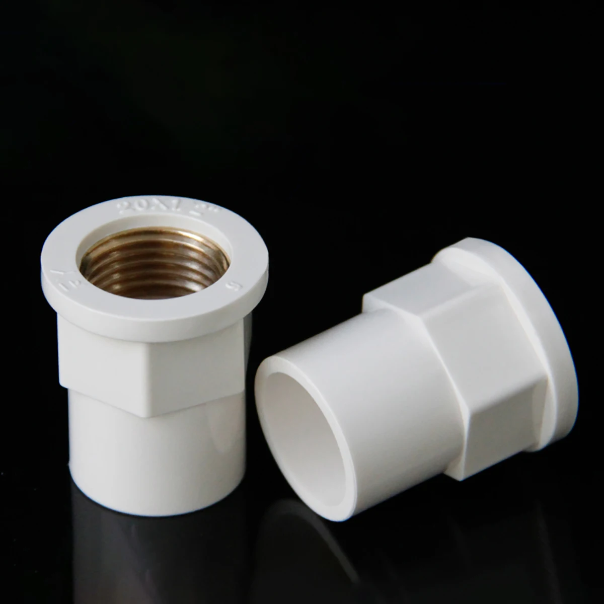 1 Buah Konektor Lurus Kuningan PVC Putih 1/2 "3/4" 1 "Benang Perempuan PVC Pipa Air Bersama Adaptor Irigasi Kebun Akuarium