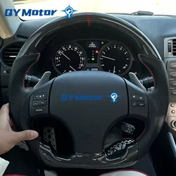 Real Carbon Fiber Steering Wheel Fit For Lexus IS250 IS300 IS350 ISF F-Sport 2006 2007 2008 2009 2010 2011