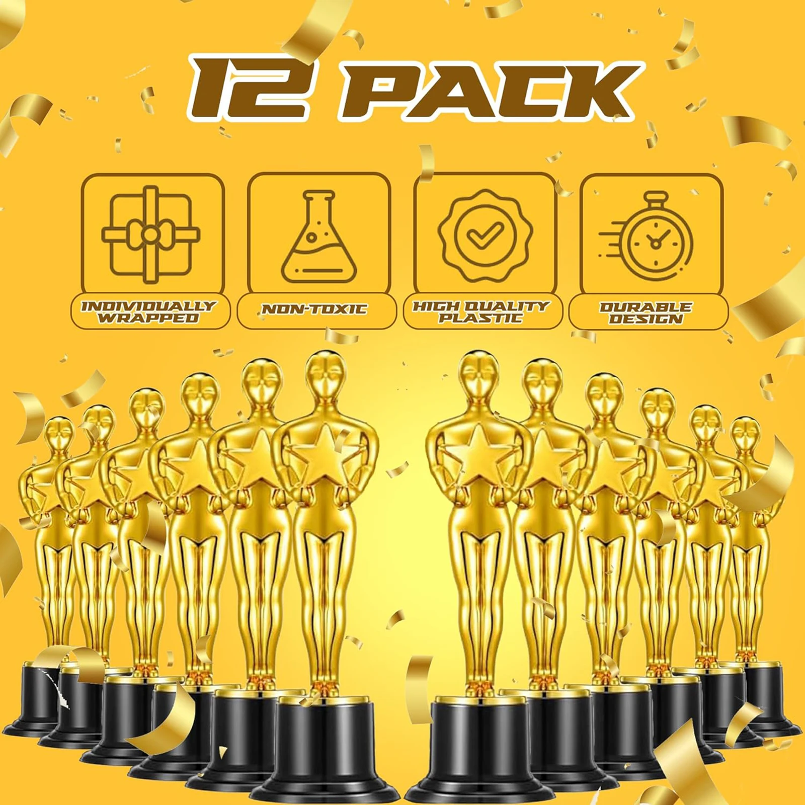 12 قطعة كأس جائزة المكافأة مع قاعدة جائزة المدرسة الكأس ديكور المنافسات جوائز صغيرة للدعائم جوائز الفائزة على المكافآت