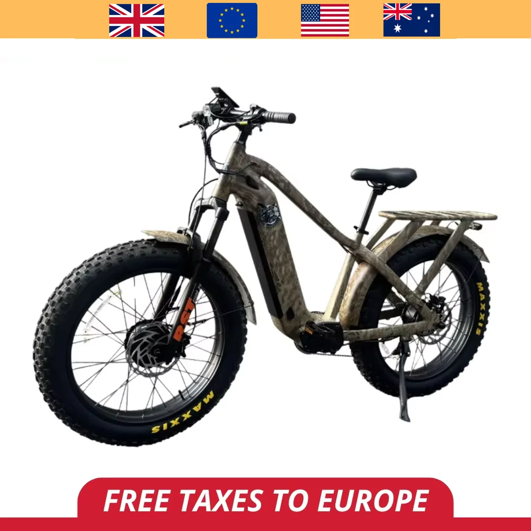 

OUKA 2025 1000 Вт двойной bafang H55 G063 48 В/52 В 1000 Вт толстый велосипед для бездорожья электронный велосипед электрический велосипед горный велосипед для охоты