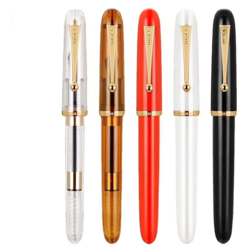 JINHAO 9016 Dadao pióro wieczne akrylowe przezroczyste pióro obrotowe EF/F/M stalówka artykuły papiernicze biuro szkolne długopisy do pisania PK 9019 — zdjęcie produktu 7