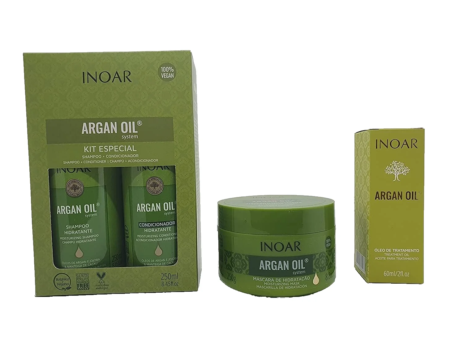 Inoar Brazilian Argan Oil Home Care Kit Full KIT