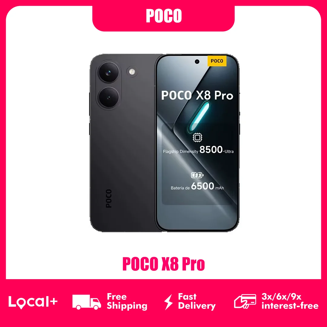 Poco X8 Pro 5G NFC Smartphone 6,59" Dimensity 8500-Ultra Prozessor 6500 mAh Akku