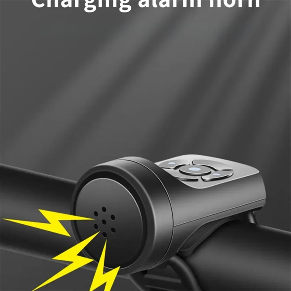 AliExpress NONE USB Rechargeable Bicycle Electric Bell Motorcycle Horn 4 Modes Mountain Bike Bell Cycling Anti-theft Alarm Horn Bike Accessorie
