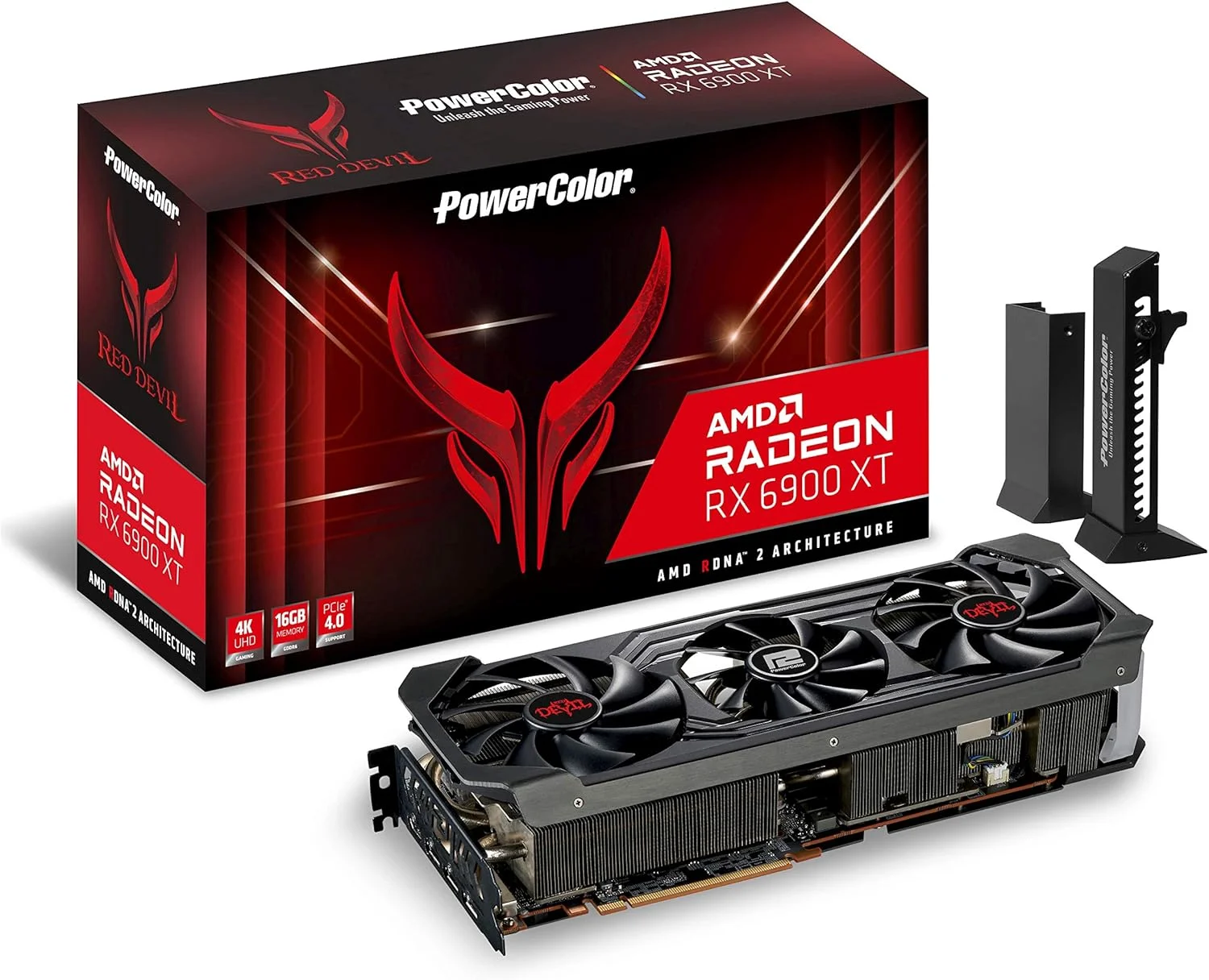 Placa gráfica de vídeo PowerColor Radeon RX 6950 XT 16GB Red Devil GDDR6 GPU usada