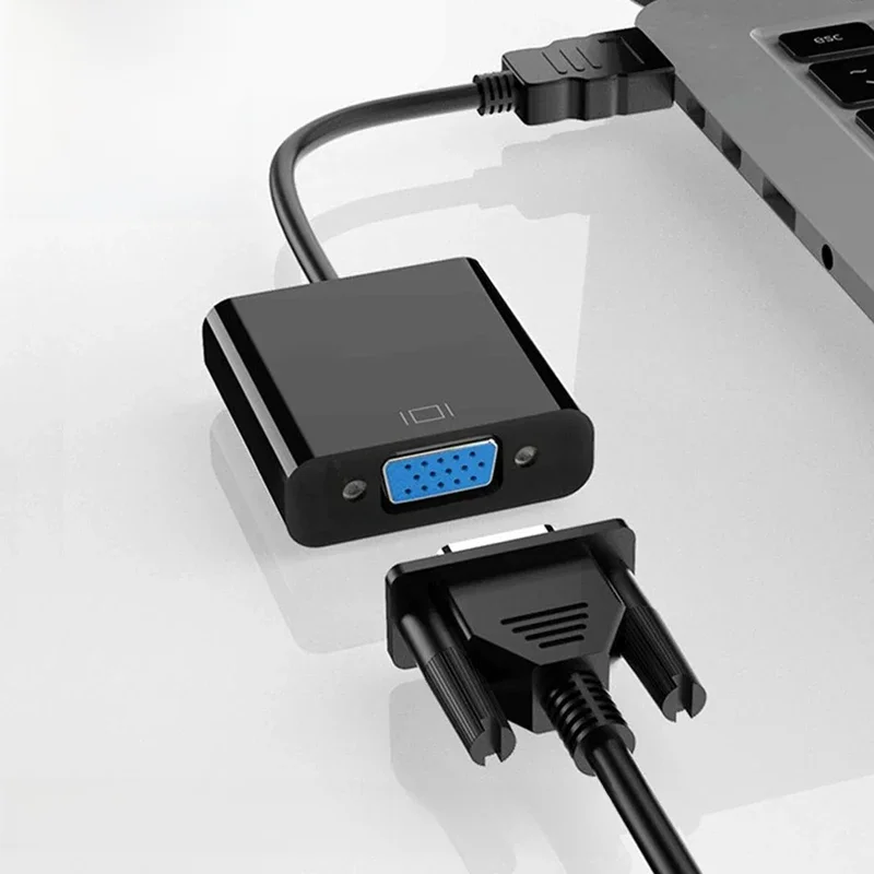 Adaptador hdtv para vga de alta velocidade hdtv um macho para vga fêmea conversor hd scaler cabo de