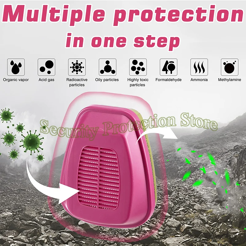 Respirator 60926 Cartridge/Filter with Organic Vapors Filter Anti-fog Safety Goggles for 6000 7000 Dust Gas Mask Work Safety