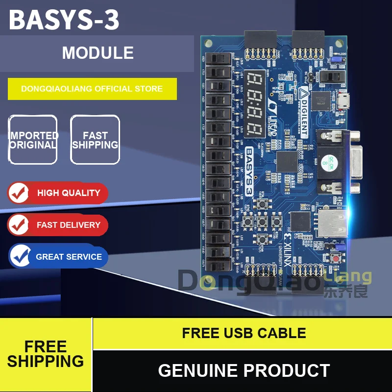In stock: For Digilent Basys3 Artix-7 Xilinx FPGA development board 410-183