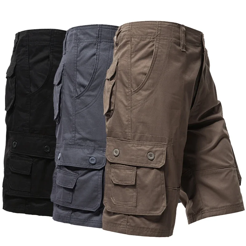 Herren Cargo-Shorts, große Größe, Sport-Knieshorts, klassische kurze Hosen, Streetwear, Hip Hop, gerade, lockere Hosen
