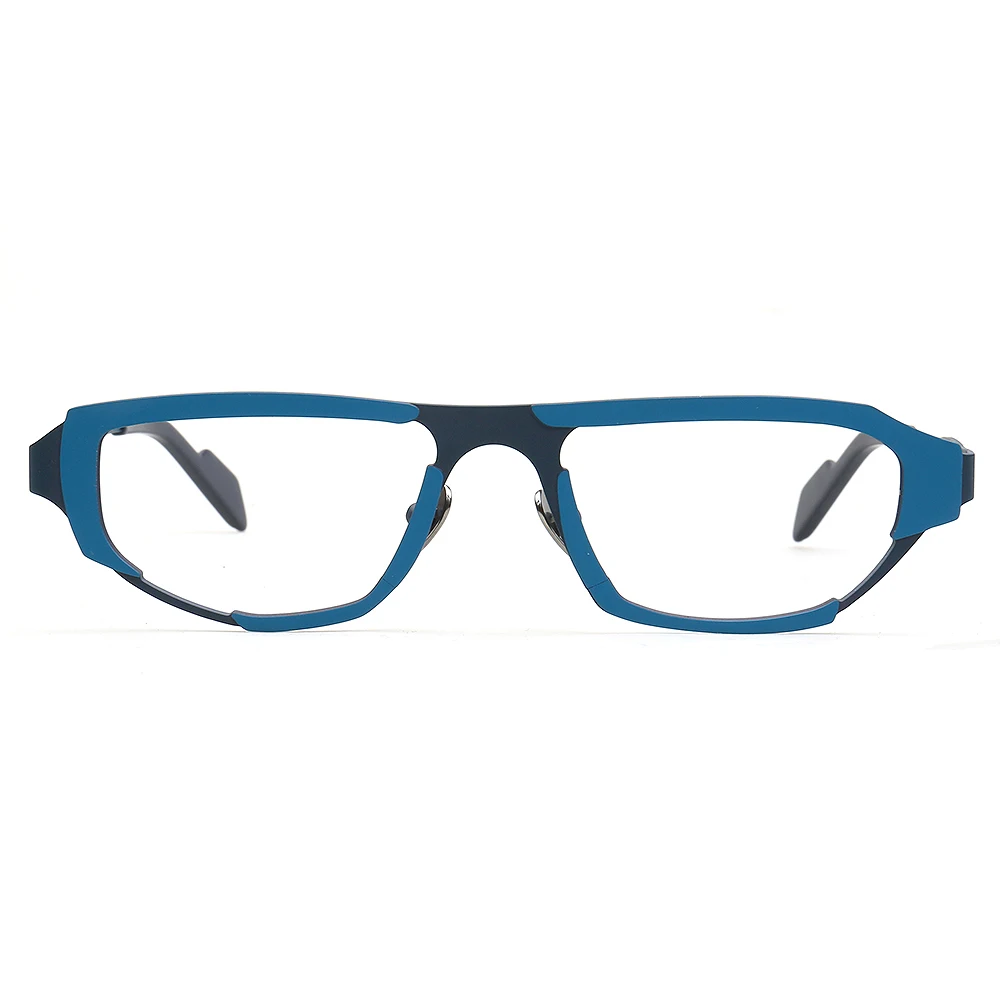 Modern Men Square Titanium Glasses Frames Vintage Rectangle Retro Prescription Eyeglasses Geometric Optical Eyewear Irregular