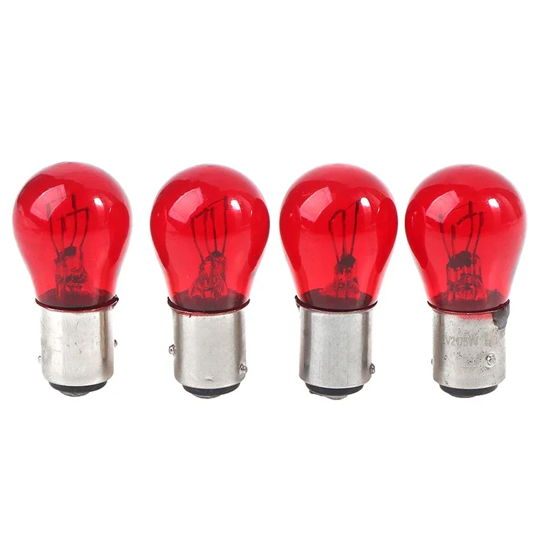 BAW15D-Ampoule de enquêter Arrière de Frein Rouge, Clignotants, Feux Iodés, 12V, 2 Pièces