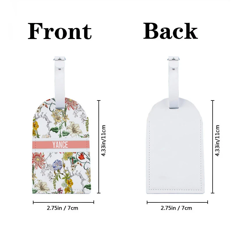 Personalised Ballet Dance Pattern Luggage Tag, Custom Name ID Address Label, Travel Accessory Gift for Ballet Dancers
