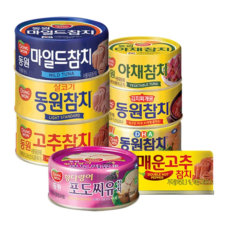 [Dongwon Official Shop] Dongwon Tuna 150g 8 cans (light/DHA/Maid/spicy pepper/kimchi stew/hot pepper)