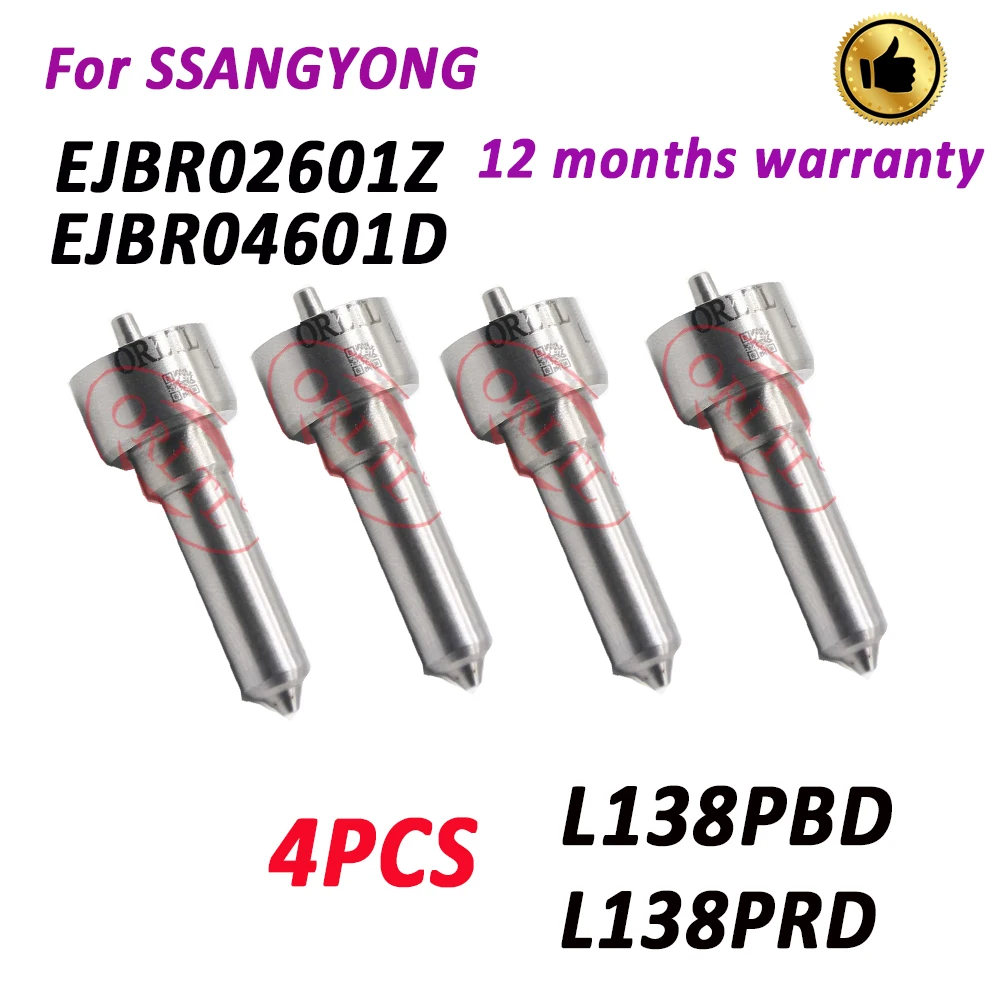 

4PCS 6650170321 A6650170121 Nozzle L138PBD Diesel Nozzle L138 PBD Fuel Injector Nozzle for EJBR04601D EJBR02601Z Ssanyong Rexton