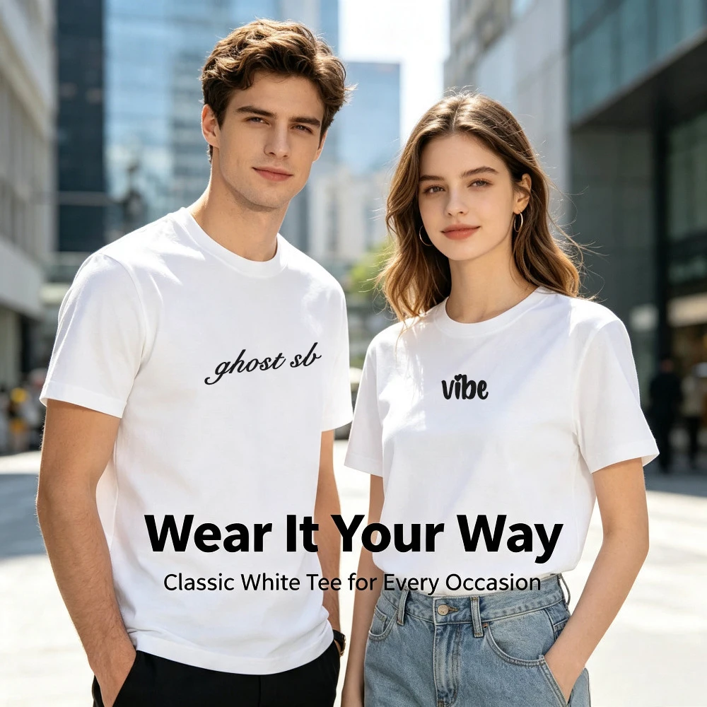 Custom Text Print T-Shirt, Fashion Short Sleeve T-Shirt, Customized Your Own Slogan Cotton T-Shirt, Casual Tops,Christmas Gift.