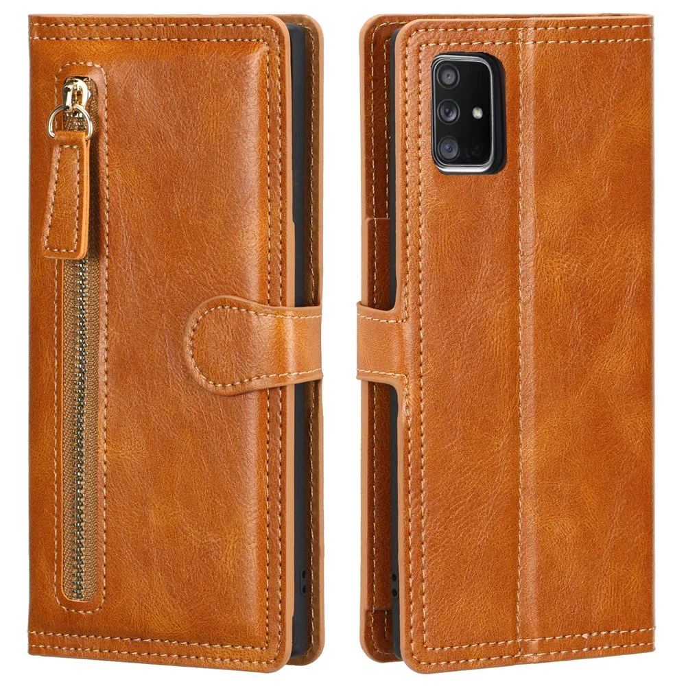 Skórzane etui z klapką portfel książka telefon skrzynki pokrywa dla Samsung Galaxy A51 A71 4G przypadku A515F A715F pokrywa dla A51 A71 5G A516B A716B — zdjęcie produktu 7