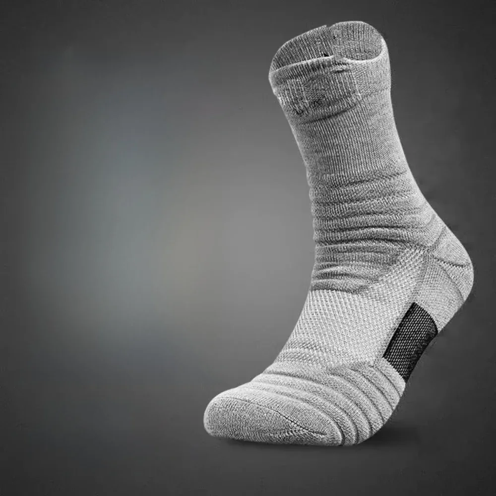 AliExpress NONE 3 pairs Men's Socks Compression Stockings Breathable Basketball Sports Cycling Socks Moisture Wicking High Elastic Tube Socks