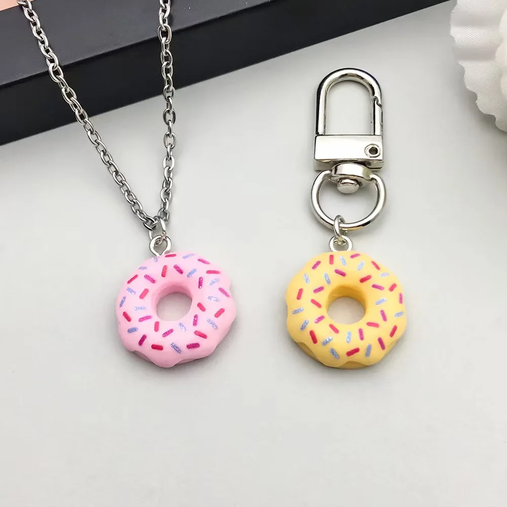 10/12pcs 18*21mm Colorful Food Donuts Design Charms 3D Resin Pendants For DIY Bracelet Necklace Jewelry Making Accessories
