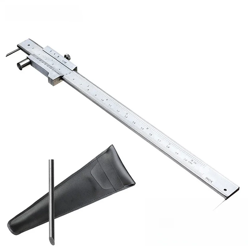 0-250mm 300mm 400mm 500mm Stal nierdzewna Równoległe znakowanie Suwmiarka noniuszowa z rysikiem z węglików spiekanych Narzędzie do znakowania — zdjęcie 2