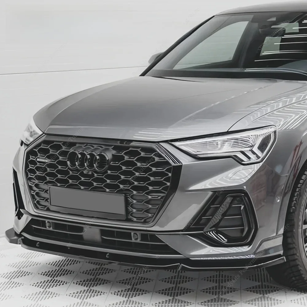 Voor Audi Q3 MK2 F3 Auto Voorbumper Lip Spoiler Splitter Diffuser Retrofit Q3 MK2 TFSI TDI S-lijn 2019-2024 Bodykits Tuning - afbeelding 2