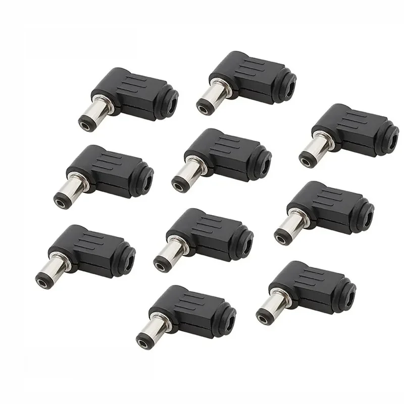 10 pièces 12V 2.1x5.5mm prise mâle d'alimentation cc adaptateur à Angle droit de 90 degrés 5.5x2.1mm fiches cc Jack connecteurs d'assemblage à souder A7