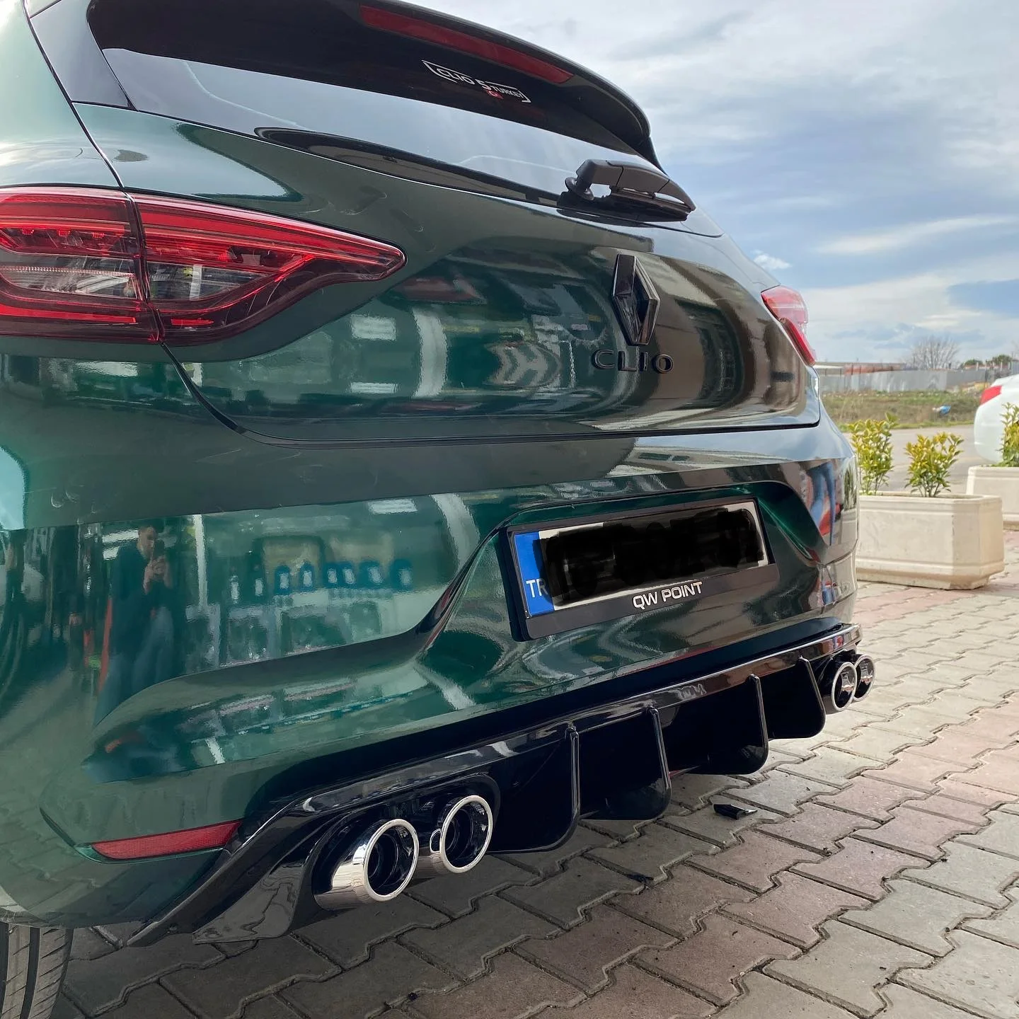 For Renault Clio 5 Diffuser 2019 2020 2021 2022 Extension Rear Bumper Attachment-Car Styling Auto Accessory Universal Sport