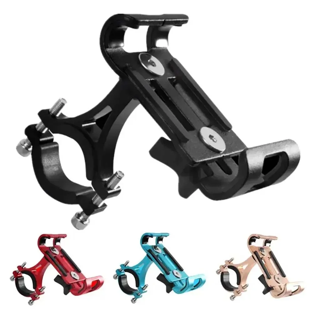 AliExpress NONE Bike Phone Holder Aluminum Alloy Anti-slip Bracket Metal Motorcycle GPS Clip Universal Cycle Bicycle Phone Stand