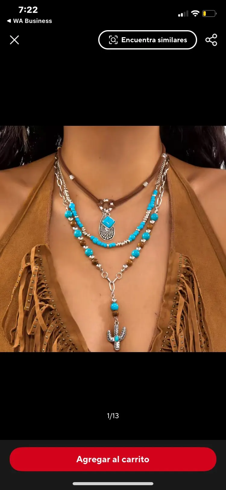 Bohemian Turquoise Beaded Western Cowboy Style Necklace For Women Retro Metal Cactus Cow Head Pendant Choker Fashion Jewelry photo review