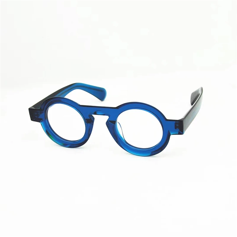 

Optical Eyeglasses For Unisex Retro 84 Style Anti-blue Light Lens Plate Round Frame Glasses With Box