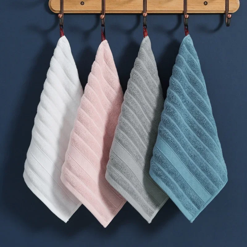 4 szt. Przydatny ręcznik kwadratowy ręcznik do twarzy silne wchłanianie wody dzieci dzieci mały ręcznik z czystej bawełny wytrzyj ręce 35*35cm — zdjęcie 2