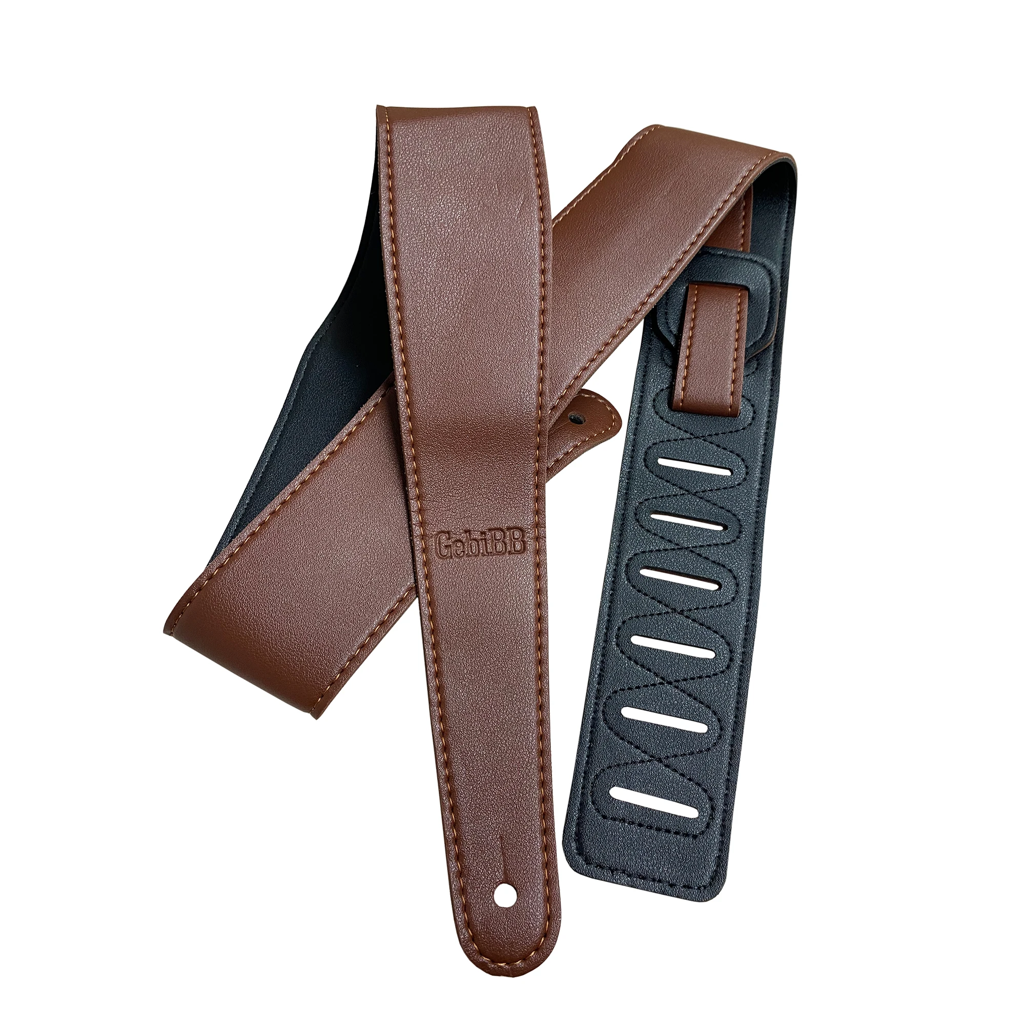 Extra Long PU Leather Electric Guitar Strap Bass Belt for Tall Guitarist and Punk knees Guitar Player