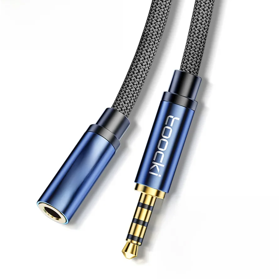 Toocki Aux Cable Jack 3.5mm Male to Female Male Audio Extension Speaker Cable with Microphone for Headphone Xiaomi Extender Cord