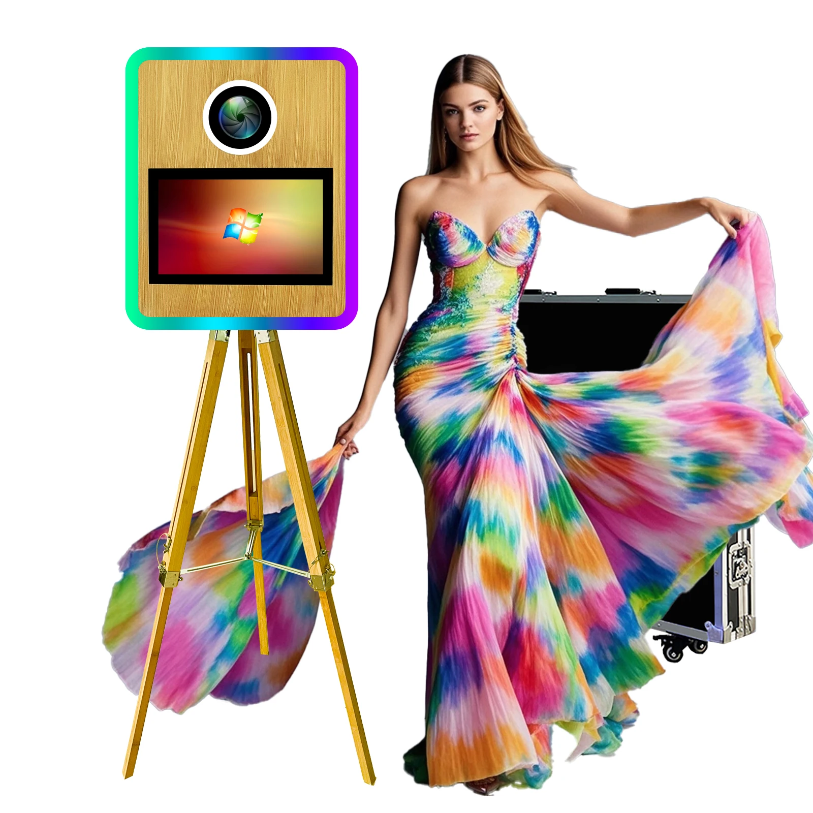 Portable Camera Photo Booth Machine for Weddings Parties Events, 15.6 