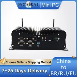 Eglobal Beste Industriële Mini Pc Intel Core I5 8250U 10210U I7 10510U 2 Lan 6 Com Gpio Vga Hdmi Rijke interfaces Computer