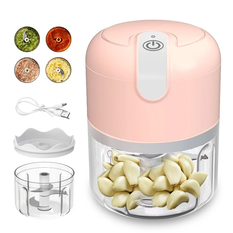 DAFUSHOP Mini Electric Wireless Shredder Processor 250ML Food For Vegetable Ginger Garlic