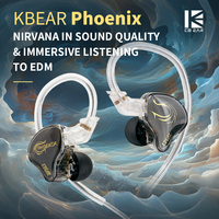 KBEAR Phoenix In Ear Earphones 10mm DD HIFI Sport Bass Earbuds Noise Cancelling Monitor Headphones with non Replaceable Cable