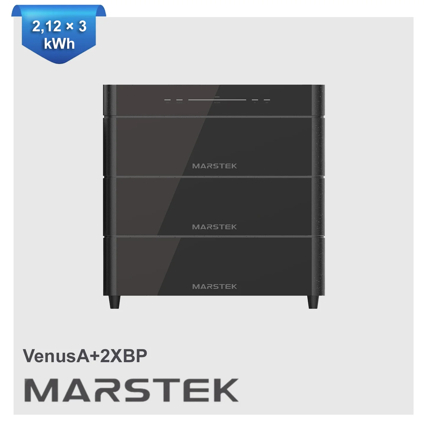 Marstek Venus A Solarspeicher mit Erweiterungsakku 6360Wh, Solarspeicher 4MPPT Solareingänge bis zu 2,4kW, Plug & Play Speicherlösung für Balkonkraftwerk & PV-Anlage