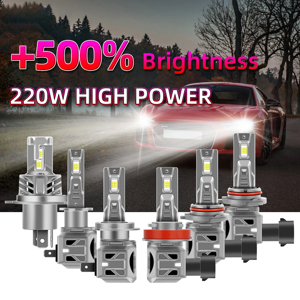 Roadsun LED-Scheinwerferlampen, 30.000 lm, 6000 K, Weiß, 9005/HB3, 9006/HB4, Scheinwerferlampe, hochhell, Fahrscheinwerfer, H1, H4, H7, H11