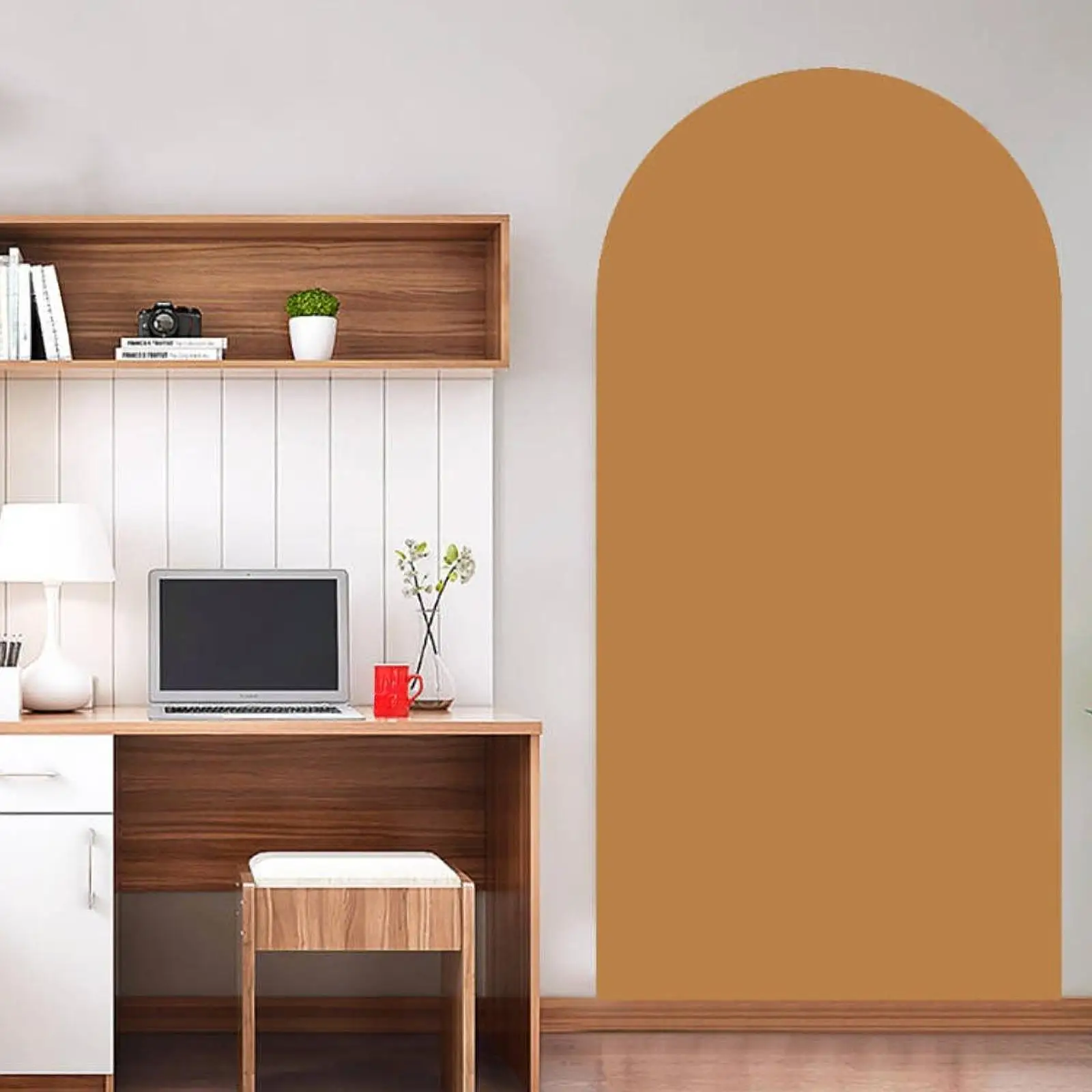 Arch Wall Decal PVC Wallpaper Nursery Background Headboard Boho Arch Wall Sticker Mural for Office Home Holiday Playroom
