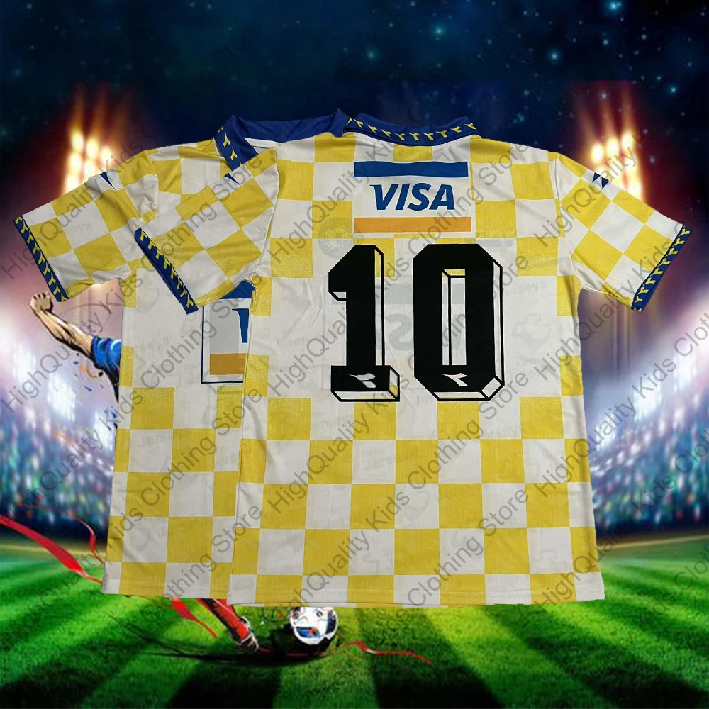 New Arrival 95-96 Maccabi Tel Aviv Home Kit Retro Football Jersey Adults Kids Summer Sportswear Soccer Training Child Clothing