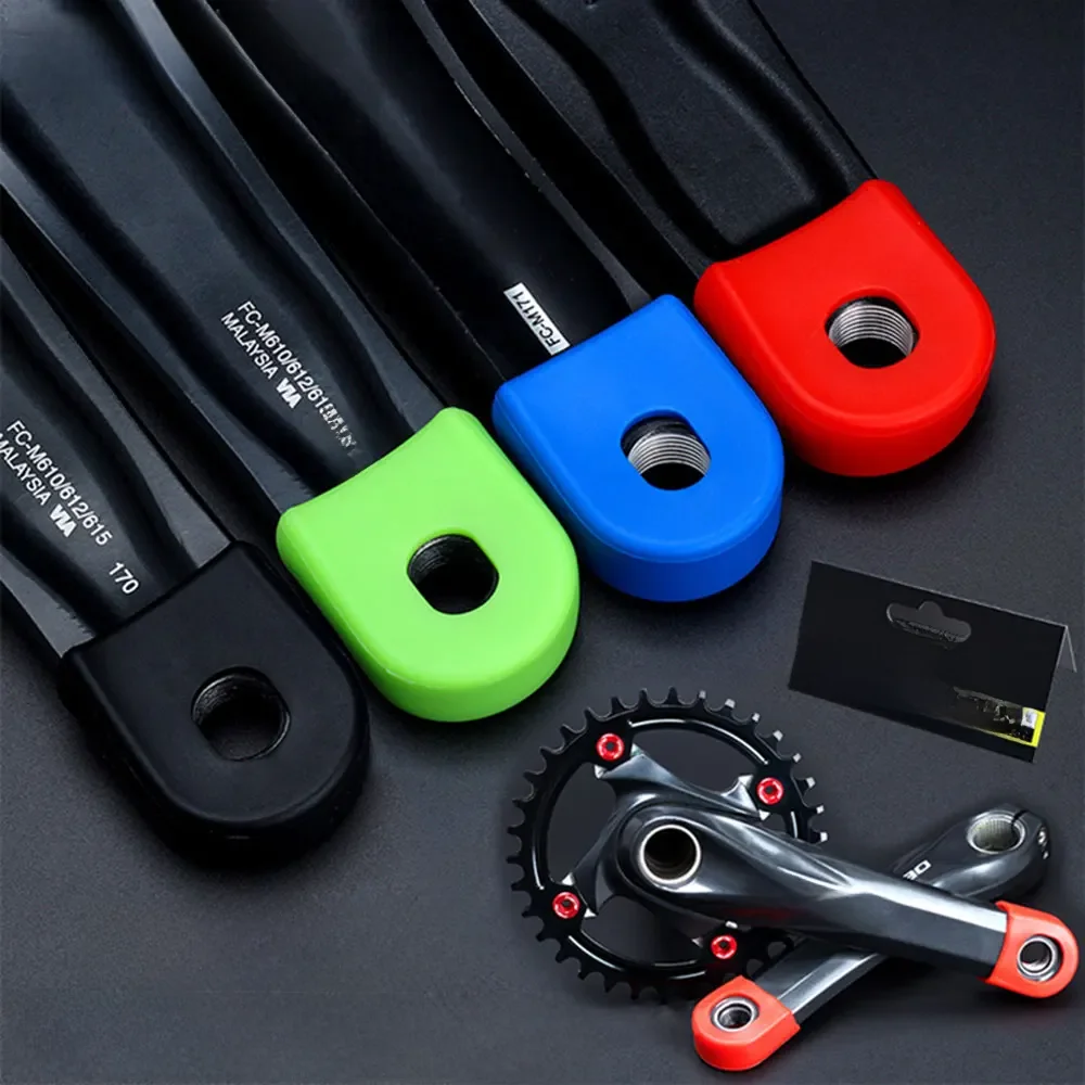 AliExpress RISK 2pcs Silicone Bicycle Crank Arm Protector Cover Mountain Road Bike Universal Crankset Protective