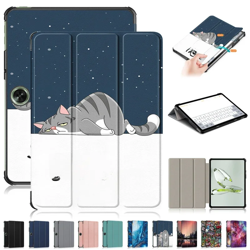 Etui OPPO Pad Neo 11,4 cala OPD2302 OPD2303 Cute Paint Leather Smart Cover For Funda Oppo pad neo Case Kids — zdjęcie produktu 7
