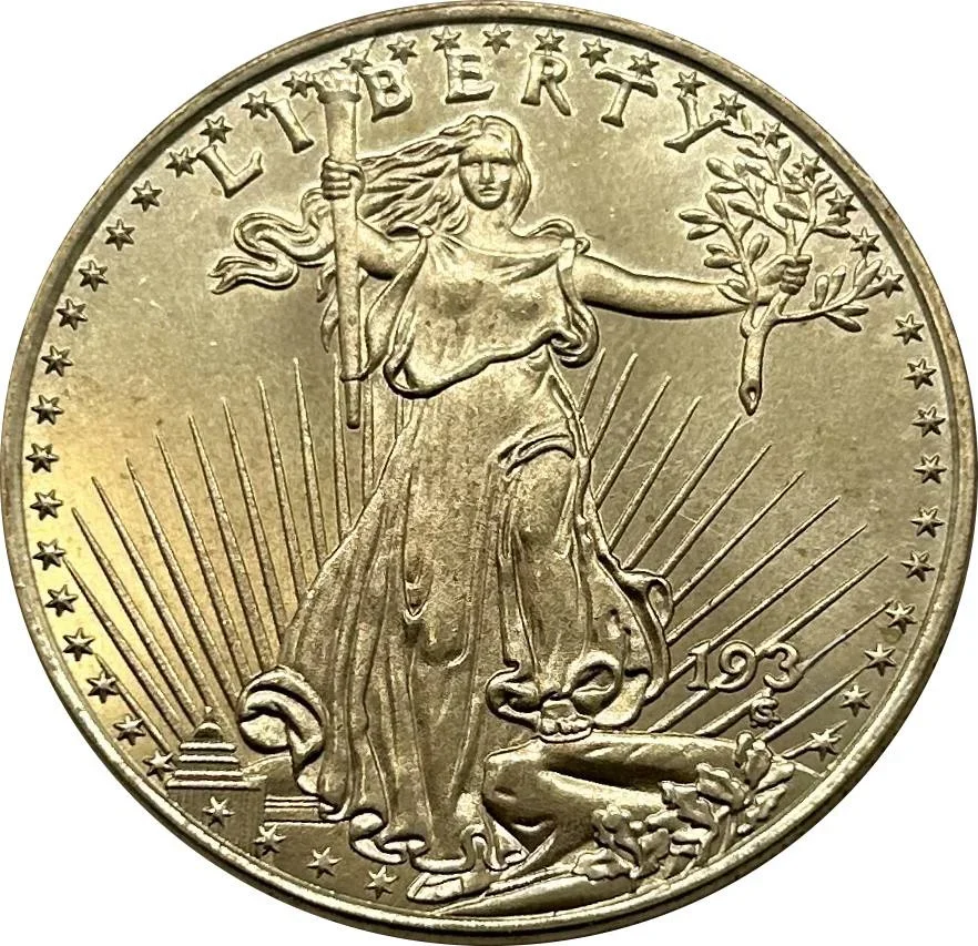 Liberty des états-unis 1933 vingt 20 Dollars Saint Gaudens Double aigle avec devise en dieu nous faisons confiance de pièces de monnaie en or