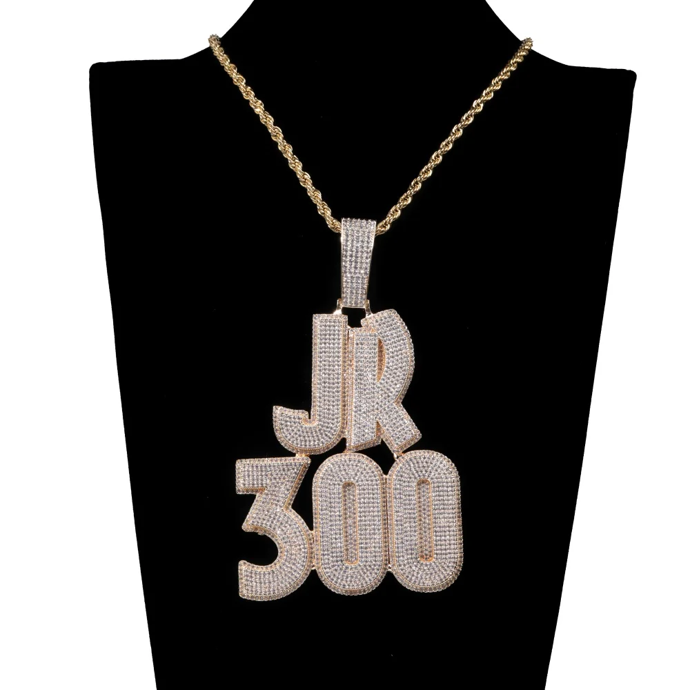 Niestandardowy dwuwarstwowy wisiorek Iced Out Micro Pave Cubic Zircon dla kobiet Spersonalizowany naszyjnik z imieniem Hip Hop Biżuteria Prezenty